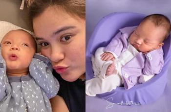 4 Pemotretan Bayi Audi Marissa Gemes Banget, Tirukan Cover Album BTS