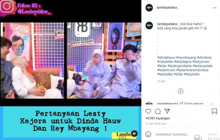 Kemesraan Lesti Kejora dan Rizky Billar banjir cibiran (Instagram.com)