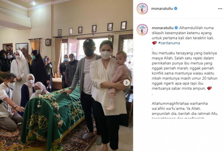 Ibu Mertua Mona Ratuliu meninggal (Instagram/@monaratuliu)