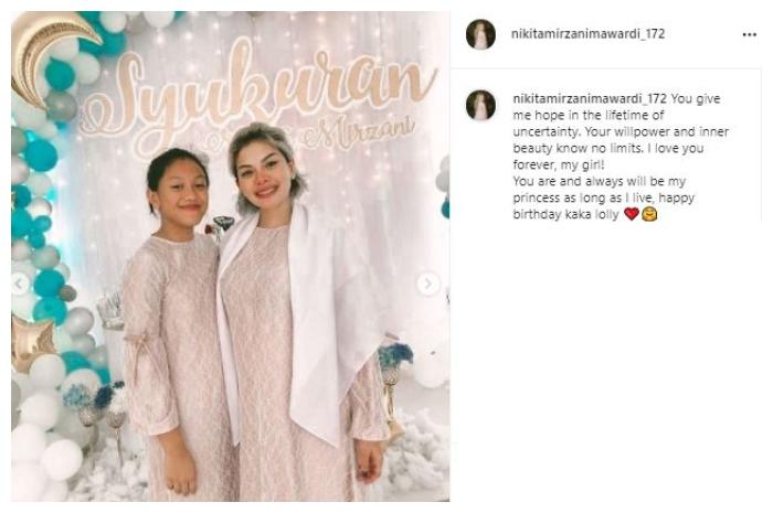 Nikita Mirzani beri ucapan menyentuh buat anak pertama. (Instagram/@nikitamirzanimawardi_172)