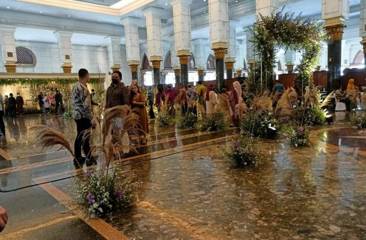 Suasana pernikahan Nabilla Gomes dan Reza [MataMata.com/Rena Pangesti]