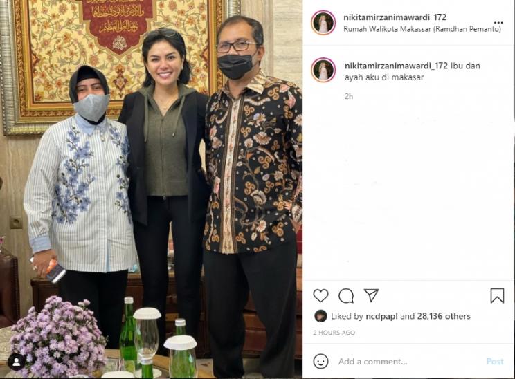 Nikita Mirzani ke Makassar. (Instagram/nikitamirzanimawardi_172)