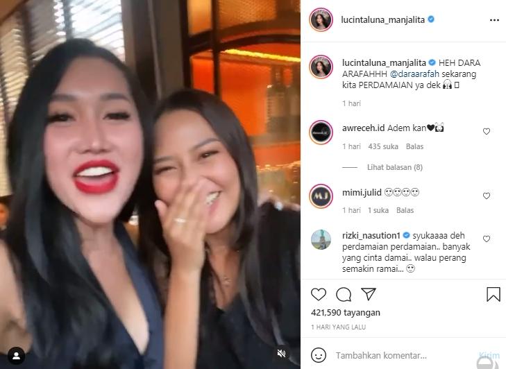 Lucinta Luna dan Dara Arafah (Instagram.com)
