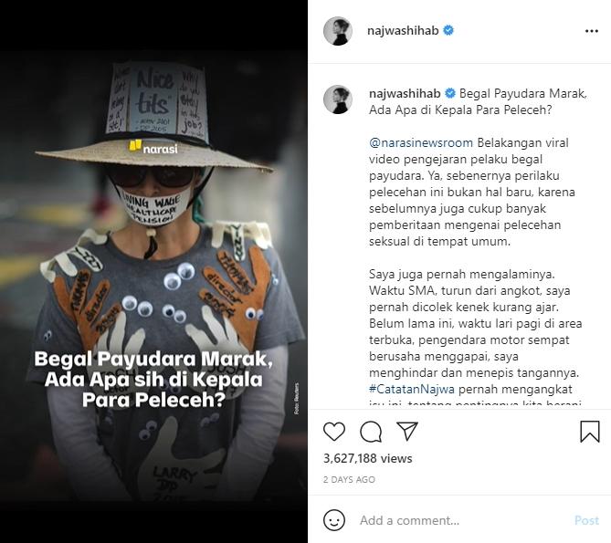 Najwa Shihab Pernah Jadi Korban Pelecehan. (Instagram/najwashihab)