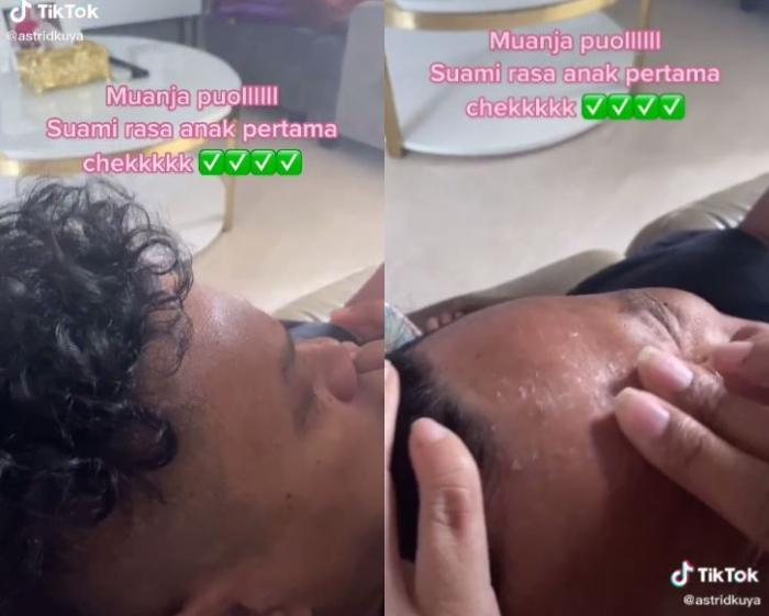Sikap manja Uya Kuya ke Astrid. (TikTok/@astridkuya)