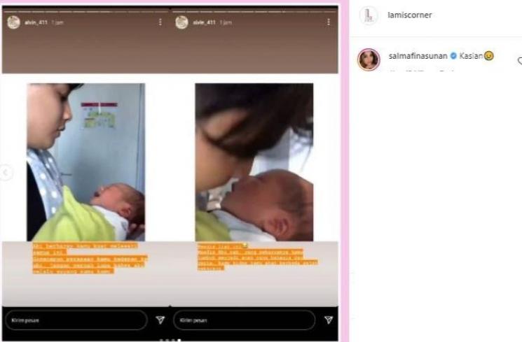 Salmafina Sunan komentari Alvin Faiz tangisi nasib anaknya. (Instagram)