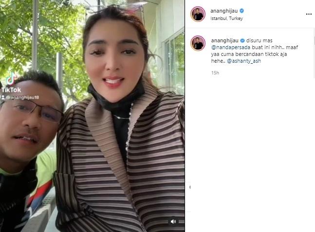 Anang Hermansyah dan Ashanty main TikTok. (Instagram)