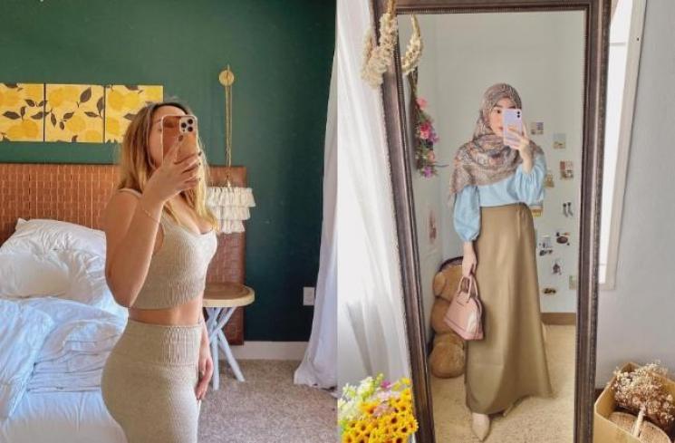 Adu Gaya Salmafina Sunan vs Larissa Chou (Instagram/@salmafinasunan)
