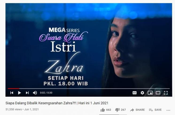 Judul dan Foto Sinetron "Zahra" Bikin Geger. (YouTube/Indosiar)
