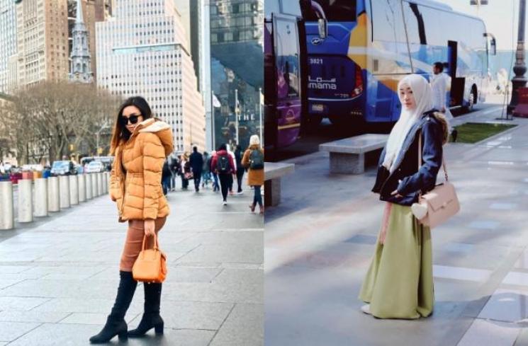 Adu Gaya Salmafina Sunan vs Larissa Chou (Instagram/@salmafinasunan)