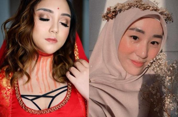 Adu Gaya Salmafina Sunan vs Larissa Chou (Instagram/@salmafinasunan)