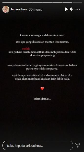 Postingan Larissa Chou (Instagram.com)