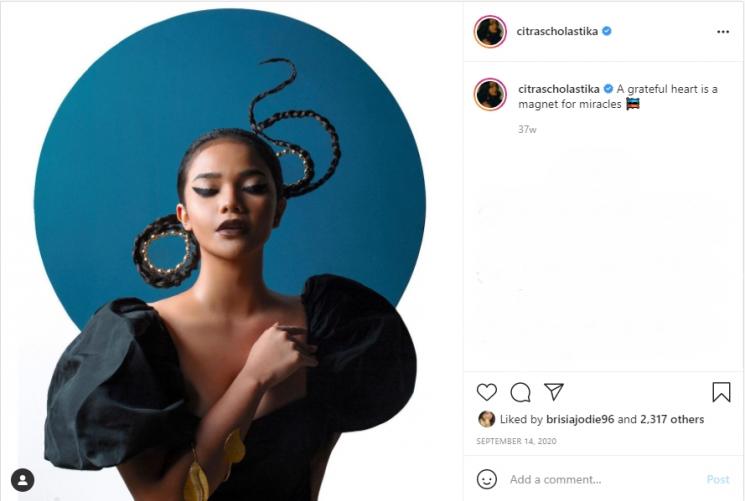 Potret Natural Citra Scholastika Jadi Model(Instagram/@citrascholastika)