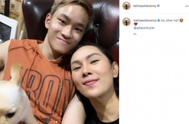 Momen Kalina Oktarani ketemu Azka Corbuzier. (Instagram/@kalinaocktaranny)