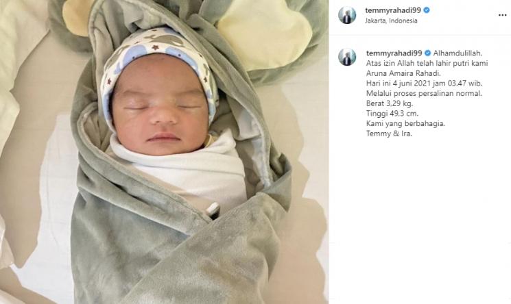 Temmy Rahadi dikaruniai anak pertama (Instagram/@temmyrahadi99)