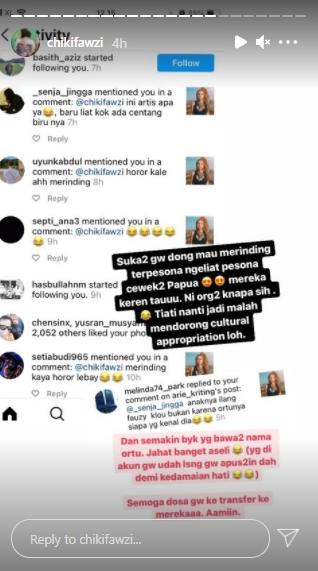 Postingan Chiki Fawzi (Instagram.com)