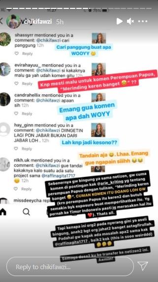 Postingan Chiki Fawzi (Instagram.com)