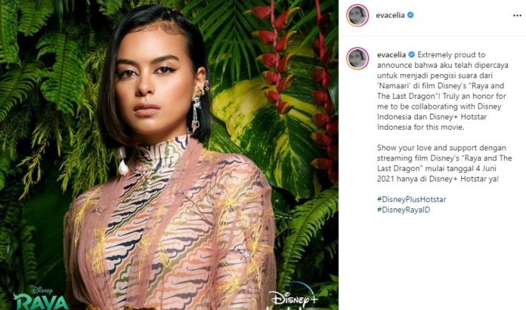 Artis Pengisi Suara Raya and The Last Dragon: Eva Celia (Instagram/@evacelia)