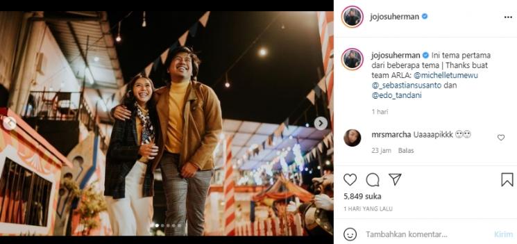 Prewedding Joshua Suherman dan Clairine Clay (Instagram.com)