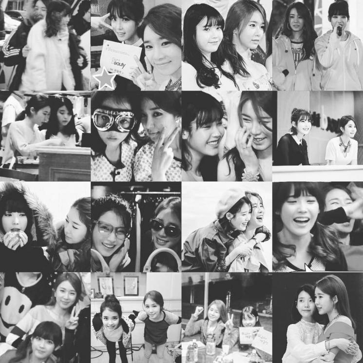 Yoo In Na dan IU (Instagram/@iunnabff)