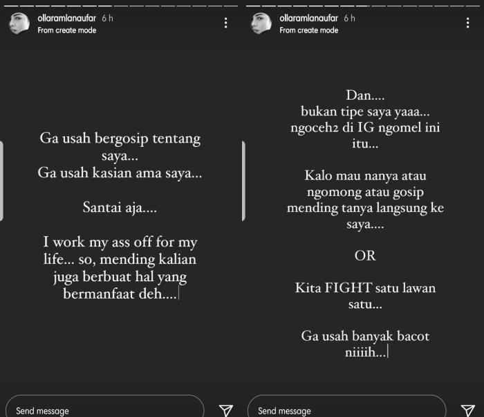 Olla Ramlan. (Instagram/@ollaramlanaufar)