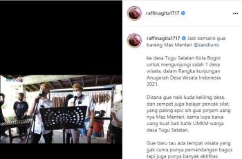 Raffi Ahmad karaoke bareng Sandiaga Uno. (Instagram/raffinagita1717)
