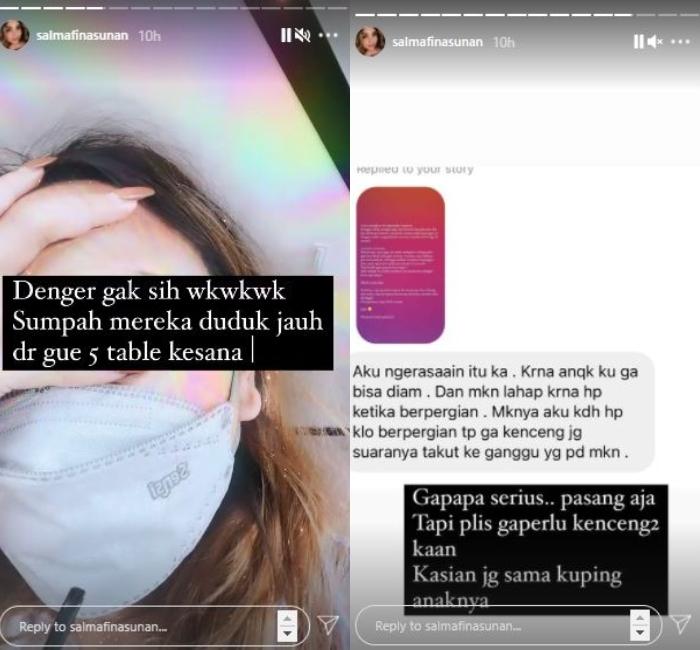Salmafina Sunan sindir ortu yang anaknya berisik putar Youtube. (Instagram/@salmafinasunan)