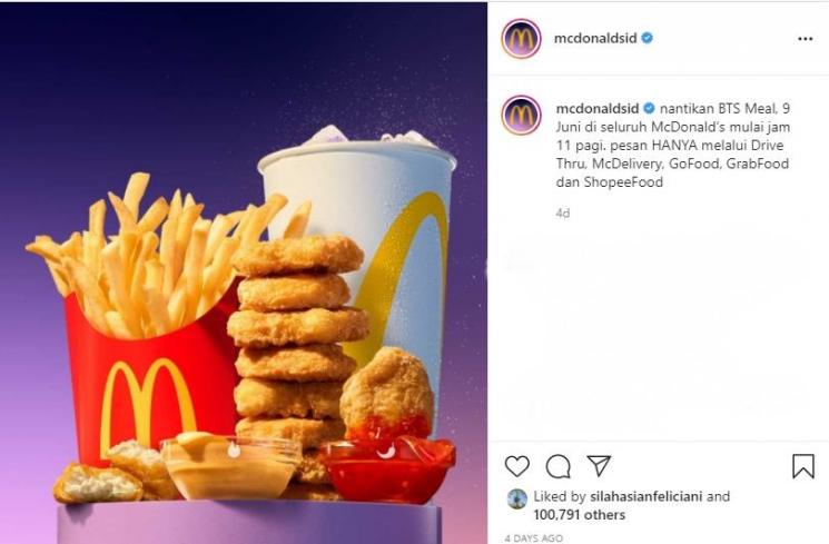 Fakta BTS Meal (Instagram/@bts.bighitofficial)
