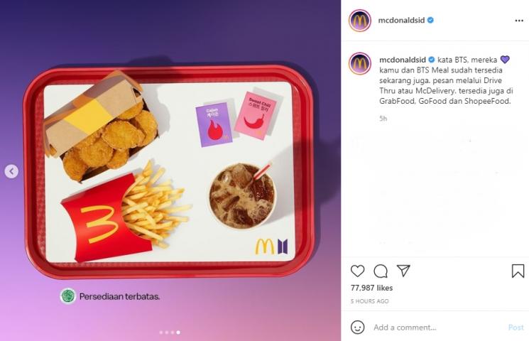 Fakta BTS Meal (Instagram/@bts.bighitofficial)
