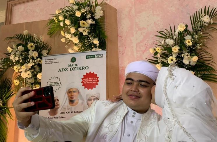 Ameer Azzikra dan Nadzia Shafa menikah. (MataMata.com/Evi Ariska)