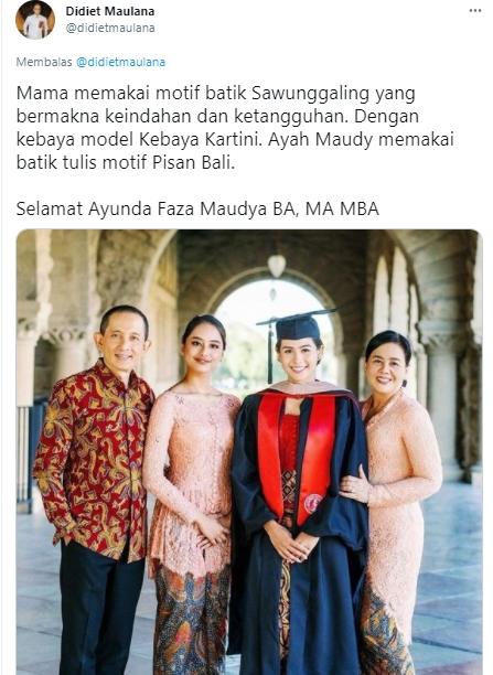 Maudy Ayunda lulus S2 (Twitter.com)