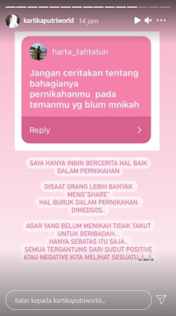 Postingan Kartika Putri (Instagram.com)