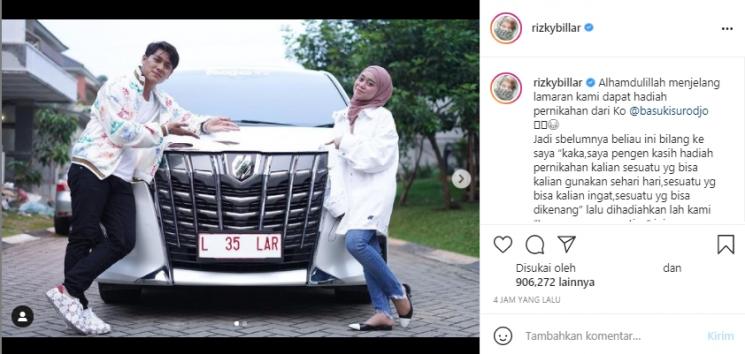 Rizky Billar dan Lesti Kejora (Instagram.com)