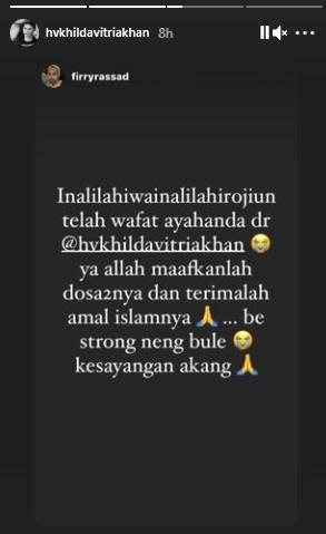 Ayah Hilda Vitria meninggal dunia. (Instagram)