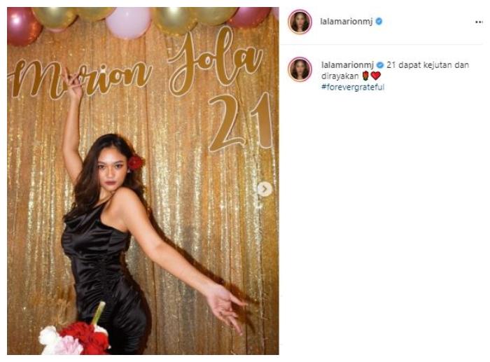 Marion Jola ulang tahun ke 21. (Instagram/@lalamarionj)
