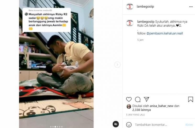 Rizki DA dan sang putra (Instagram.com)