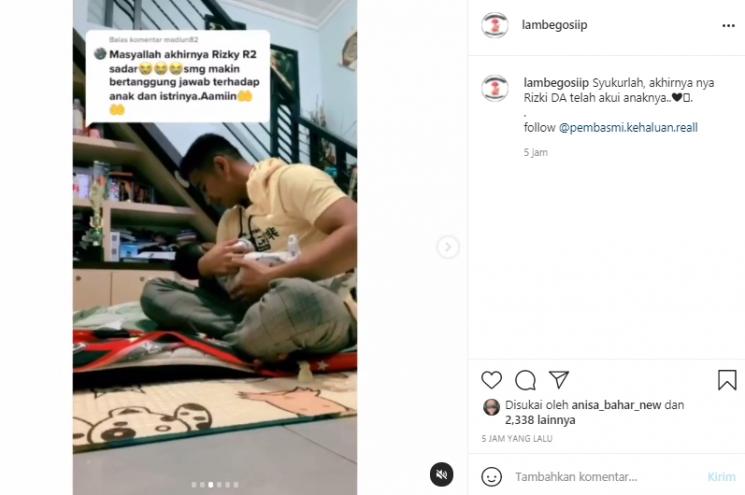 Rizki DA dan sang putra (Instagram.com)