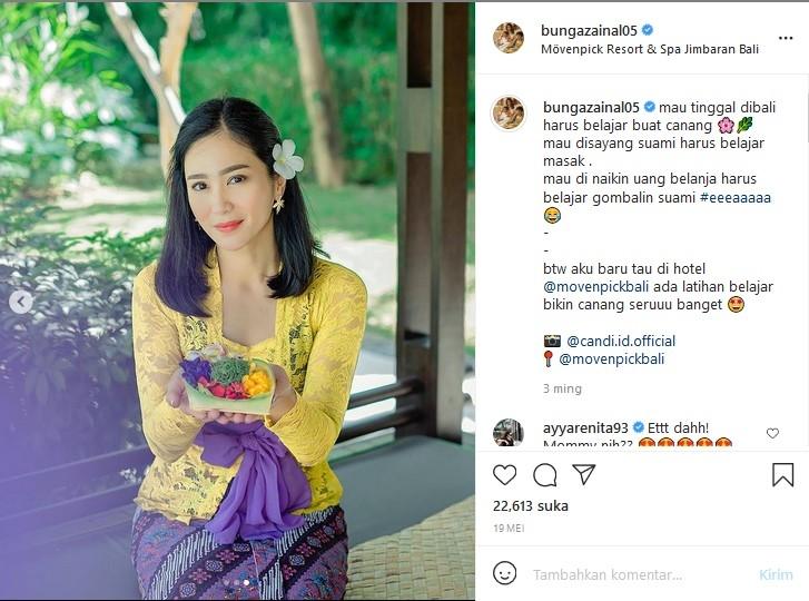 Bunga Zainal memakai Payas Alit (Instagram/BungaZainal)