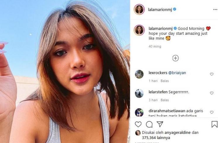 Penampilan Marion Jola dengan rambut pendek sebahu (Instagram)