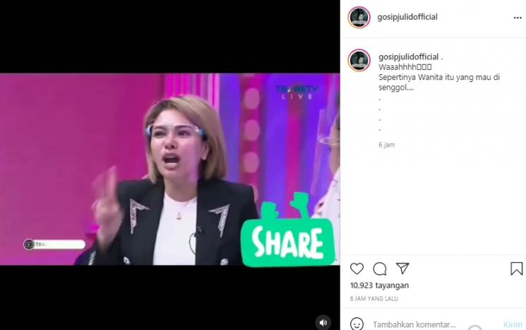 Nikita Mirzani saat hadir di talkshow Brownis (Instagram.com/gosipjulidofficial)