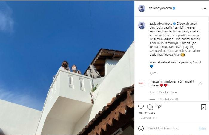 Rutinitas baru Zaskia Adya Mecca (Instagram)