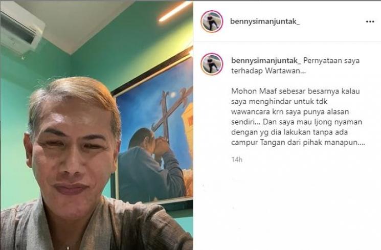 Paman Jonathan Frizzy, Benny Simanjuntak, sebut Ijonk mau cerai. (Instagram/bennysimanjuntak_)