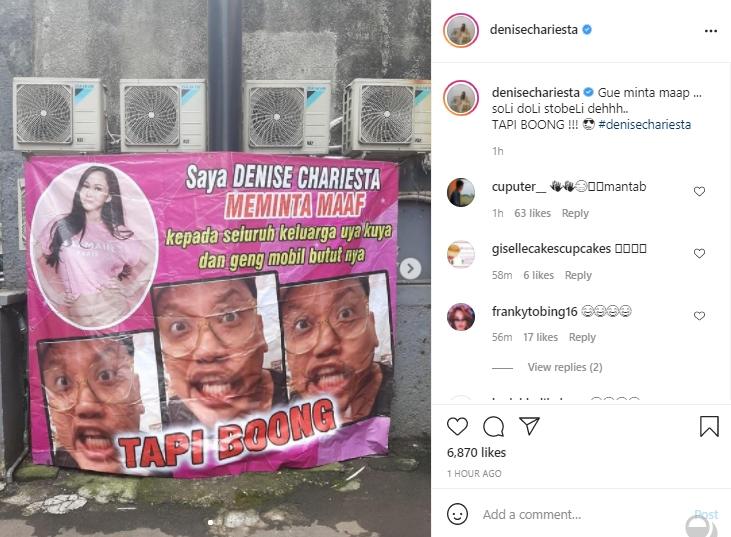 Postingan Denise Chariesta (Instagram.com)