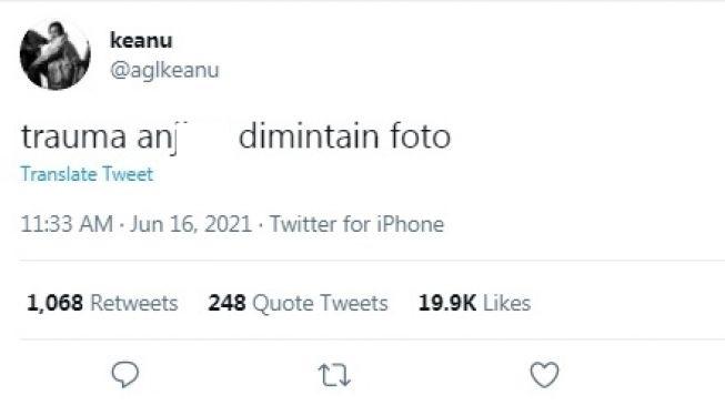 Unggahan Keanu [Twitter/@aglkeanu]