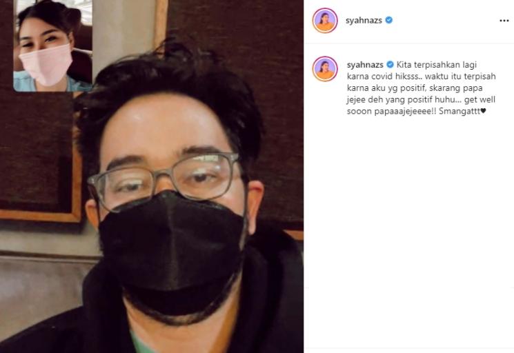 Syahnaz Sadiqah kabarkan Jeje Govinda positif Covid-19 (Instagram/@syahnazs)