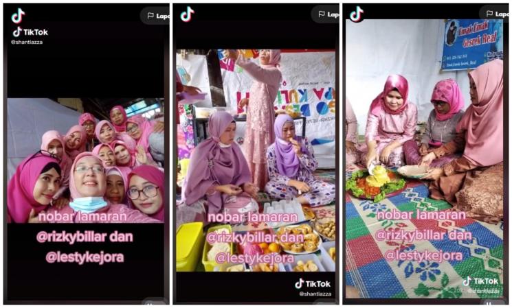 Emak emak Gesrek nobar lamaran Lesti & Rizky Billar (TikTok)