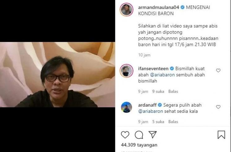 Unggahan Armand Maulana (Instagram)