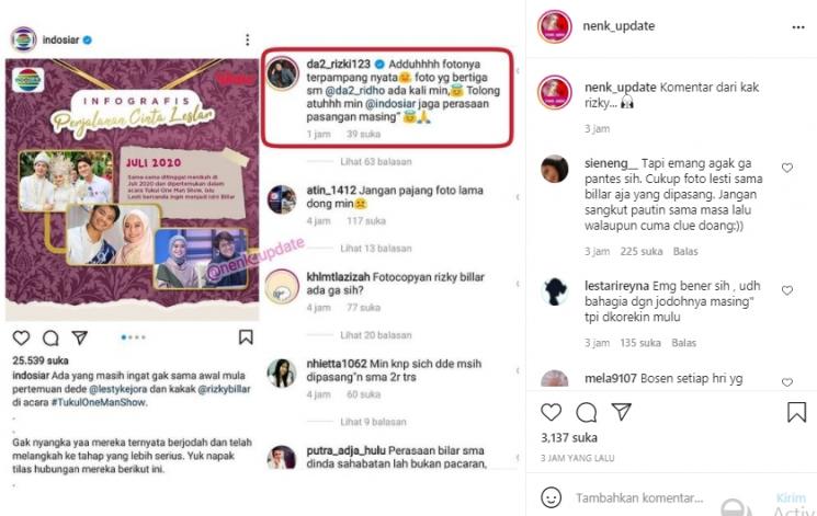 Komentar Rizki DA (Instagram.com)