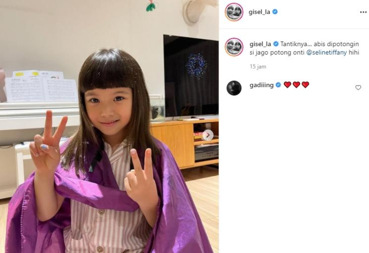Gempi potong rambut (Instagram/@gisel_la)