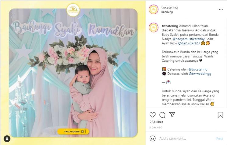 Akikah Baby Syaki Anak Nadya Mustika (Instagram/twcatering)